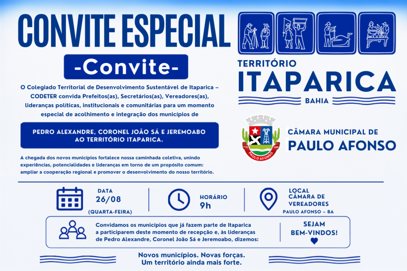 Câmara de Vereadores de Paulo Afonso recebe encontro do Território Itaparica