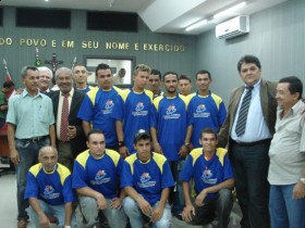 Aroldo do Hospital, Gilson Fernandes, Daniel Luiz e jogadores do time do Povoado Juá