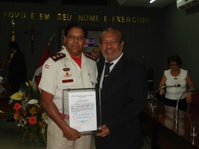 Major Genilson Santiago e o vereador Aroldo do Hospital