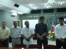 Vereadores Celso Brito, Regivaldo Coriolano,Aroldo do Hospital, Antônio Alexandre e Pastor Sidney